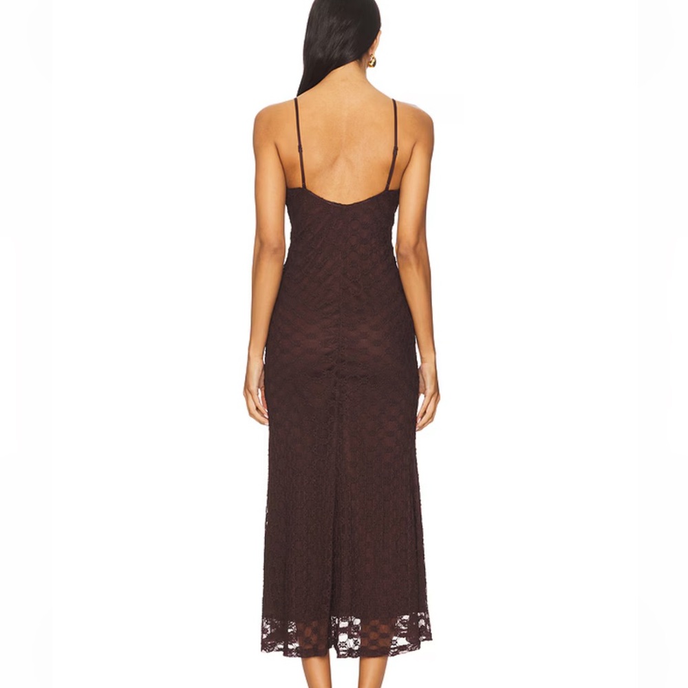 Bardot Dark Plum Lace Slip Dress - Picture 7 of 7